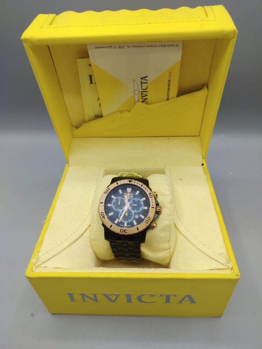 Invicta Men’s Pro Diver Chronograph Black Copper Plated Stainless Steel Watch